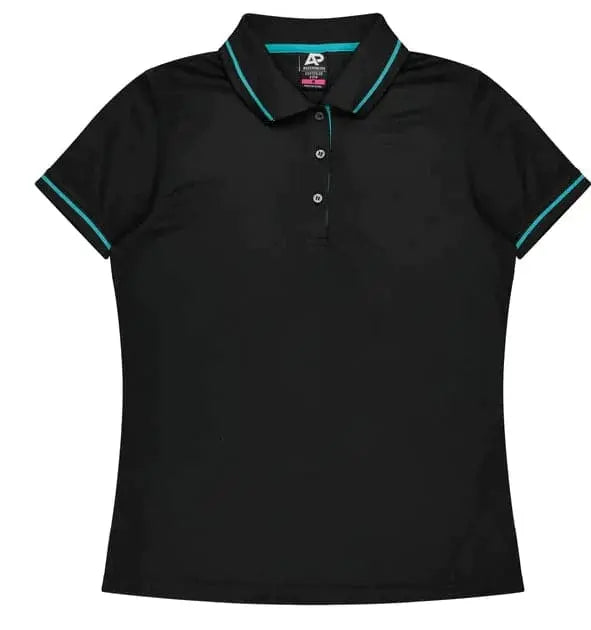 Aussie Pacific Cottesloe Lady Polo Shirt 2319  Aussie Pacific BLACK/TEAL 6